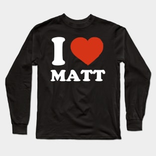 Personalized Matt Name Vintage Styles Camping 70s 80s 90s Long Sleeve T-Shirt